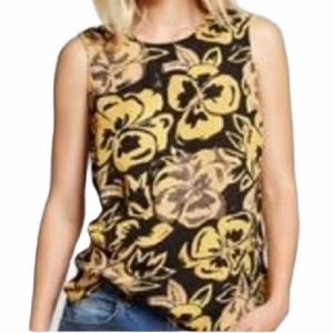 Who What Wear Floral Sleeveless Blouse
